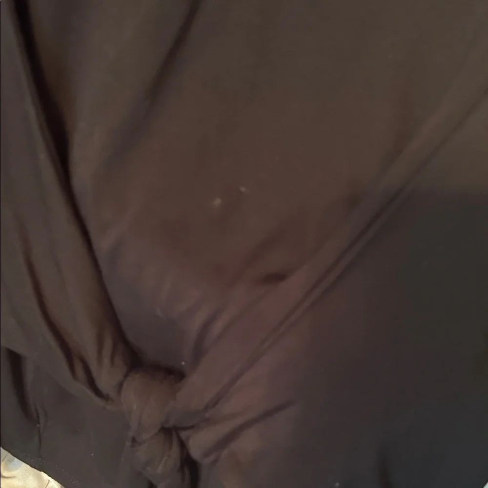 Karen Kane Black Tie-Front Blouse - Picture 4 of 4